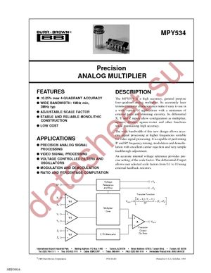 MPY534KH datasheet  